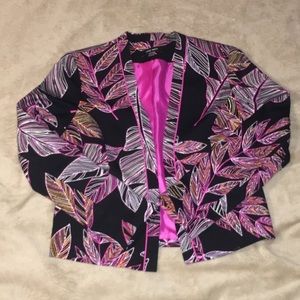 Nine West Neon Leaf Print Blazer!